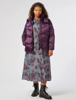 Hot Marina Rinaldi water-repellent down jacket PLUM