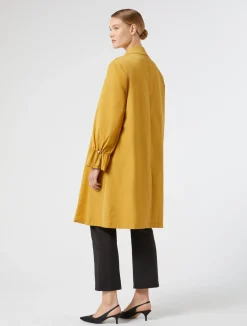 Sale Marina Rinaldi Water-repellent micro twill raincoat MUSTARD