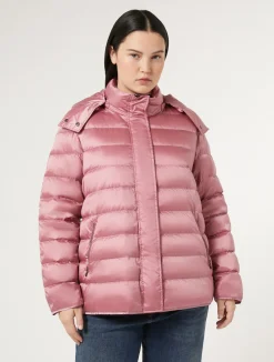 Clearance Marina Rinaldi Water-repellent nylon canvas jacket ANTIQUEROSE
