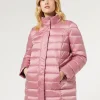 Fashion Marina Rinaldi Water-repellent nylon canvas down jacket ANTIQUEROSE