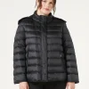 Sale Marina Rinaldi Water-repellent nylon canvas jacket BLACK