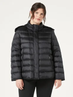 Sale Marina Rinaldi Water-repellent nylon canvas jacket BLACK