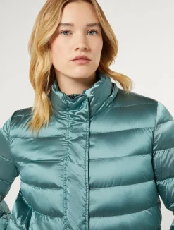 New Marina Rinaldi Water-repellent nylon canvas jacket SAGEGREEN