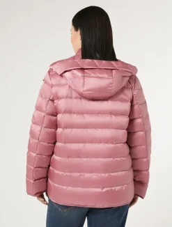 Clearance Marina Rinaldi Water-repellent nylon canvas jacket ANTIQUEROSE