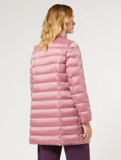 Fashion Marina Rinaldi Water-repellent nylon canvas down jacket ANTIQUEROSE