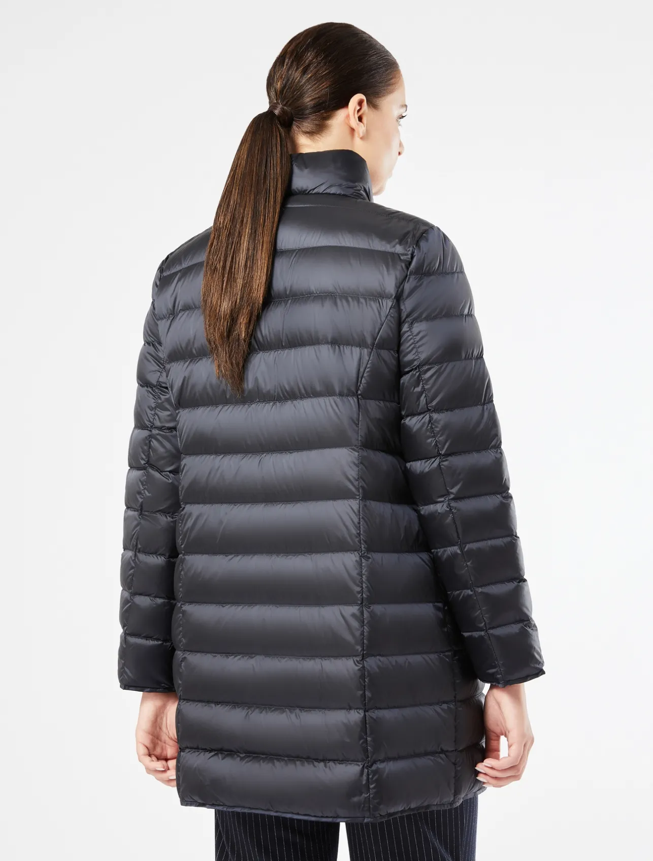Hot Marina Rinaldi Water-repellent nylon canvas down jacket ULTRAMARINE