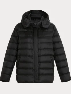 Sale Marina Rinaldi Water-repellent nylon canvas jacket BLACK
