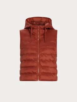Outlet Marina Rinaldi Water-repellent nylon canvas gilet TERRACOTTA