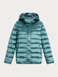 New Marina Rinaldi Water-repellent nylon canvas jacket SAGEGREEN