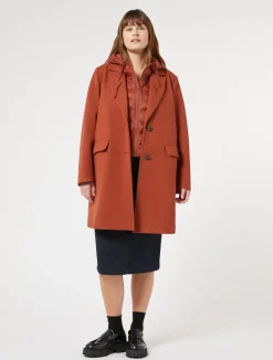 Outlet Marina Rinaldi Water-repellent nylon canvas gilet TERRACOTTA