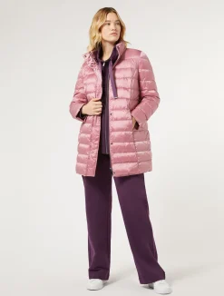 Fashion Marina Rinaldi Water-repellent nylon canvas down jacket ANTIQUEROSE
