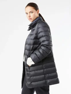 Hot Marina Rinaldi Water-repellent nylon canvas down jacket ULTRAMARINE