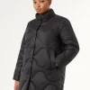 Online Marina Rinaldi Water-repellent nylon fabric down jacket BLACK