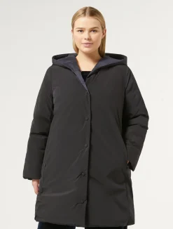 Discount Marina Rinaldi Water-repellent nylon fabric and taffeta puffer jacket ULTRAMARINE