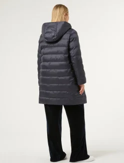 Discount Marina Rinaldi Water-repellent nylon fabric and taffeta puffer jacket ULTRAMARINE
