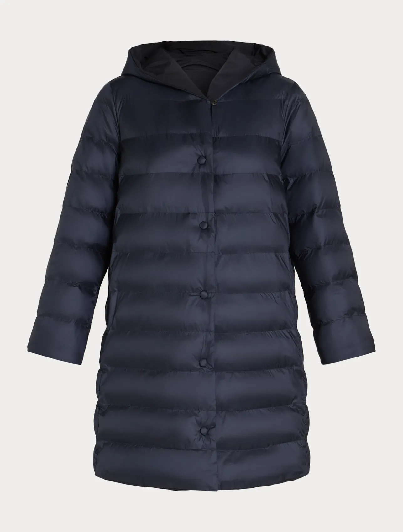 Discount Marina Rinaldi Water-repellent nylon fabric and taffeta puffer jacket ULTRAMARINE