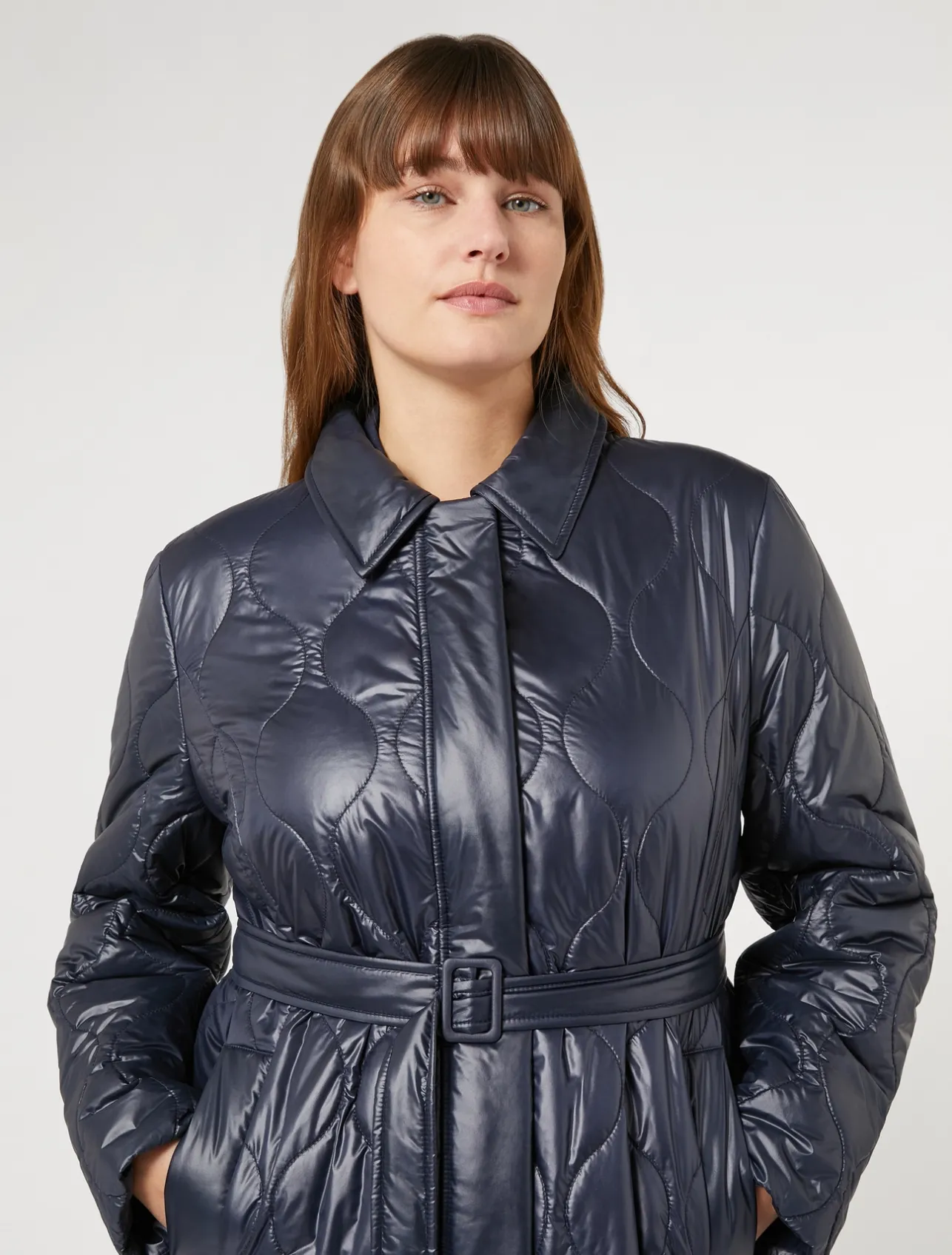 New Marina Rinaldi Water-repellent padded coat MIDNIGHTBLUE