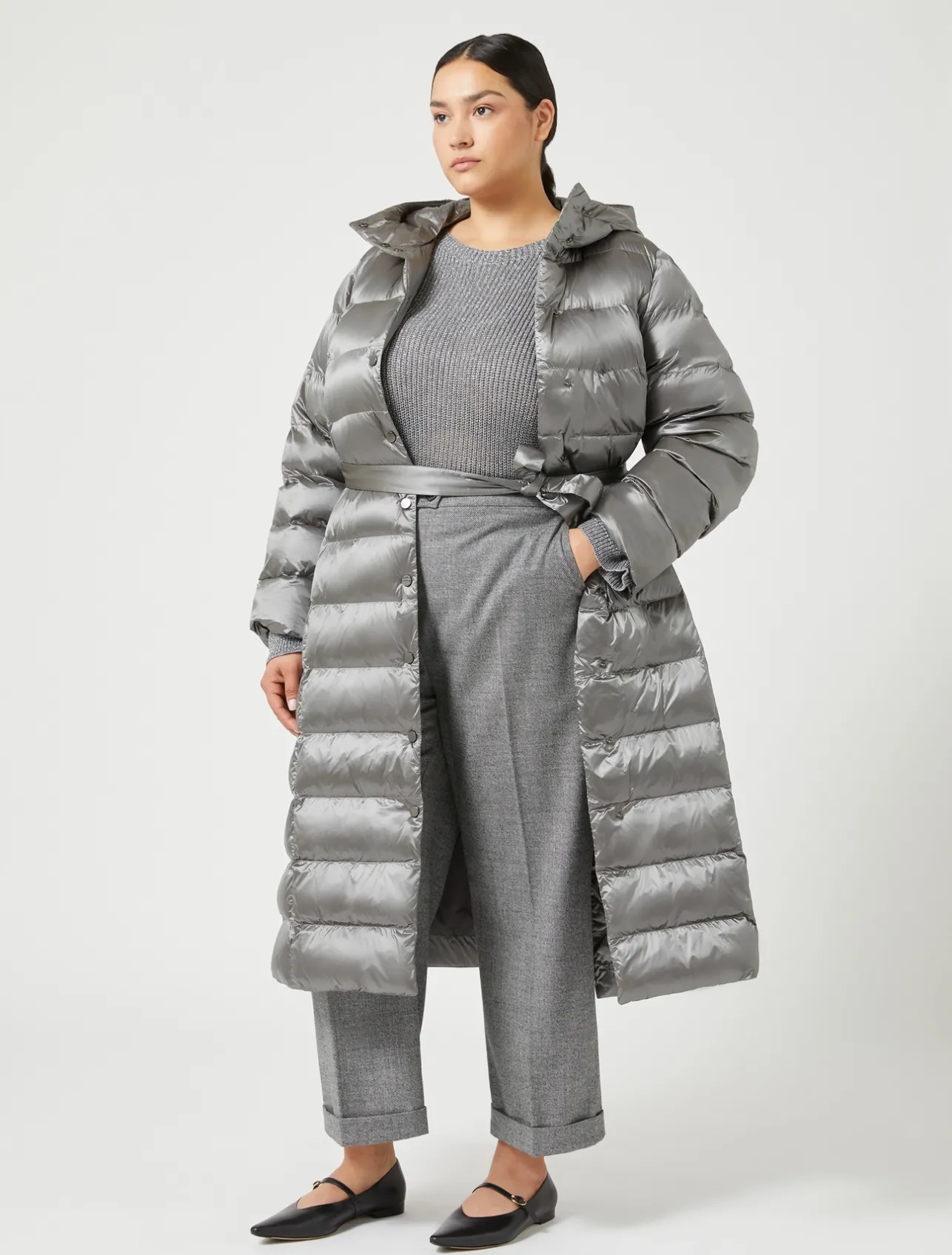 Best Marina Rinaldi Water-repellent padded coat MEDIUMGREY