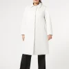 Hot Marina Rinaldi Water-repellent satin padded coat WHITE