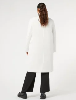 Hot Marina Rinaldi Water-repellent satin padded coat WHITE