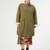 Sale Marina Rinaldi Water-repellent taffeta parka KAKI
