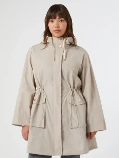 Online Marina Rinaldi Water-repellent taffeta parka SAND