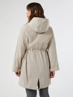Online Marina Rinaldi Water-repellent taffeta parka SAND