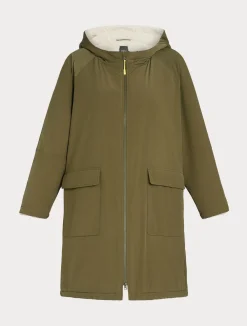 Sale Marina Rinaldi Water-repellent taffeta parka KAKI