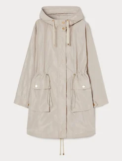 Online Marina Rinaldi Water-repellent taffeta parka SAND