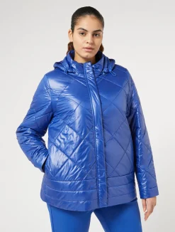 New Marina Rinaldi Water-repellent technical canvas jacket CHINABLUE