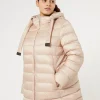 Clearance Marina Rinaldi Water-repellent technical canvas down jacket PINK