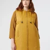 Hot Marina Rinaldi Water-repellent technical canvas gilet MUSTARD