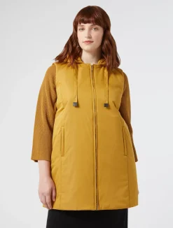 Hot Marina Rinaldi Water-repellent technical canvas gilet MUSTARD