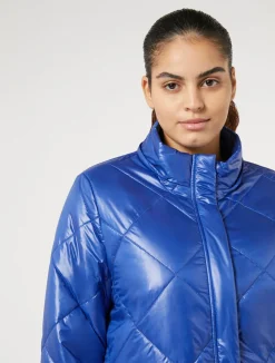 New Marina Rinaldi Water-repellent technical canvas jacket CHINABLUE
