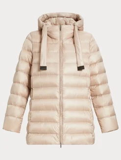 Clearance Marina Rinaldi Water-repellent technical canvas down jacket PINK