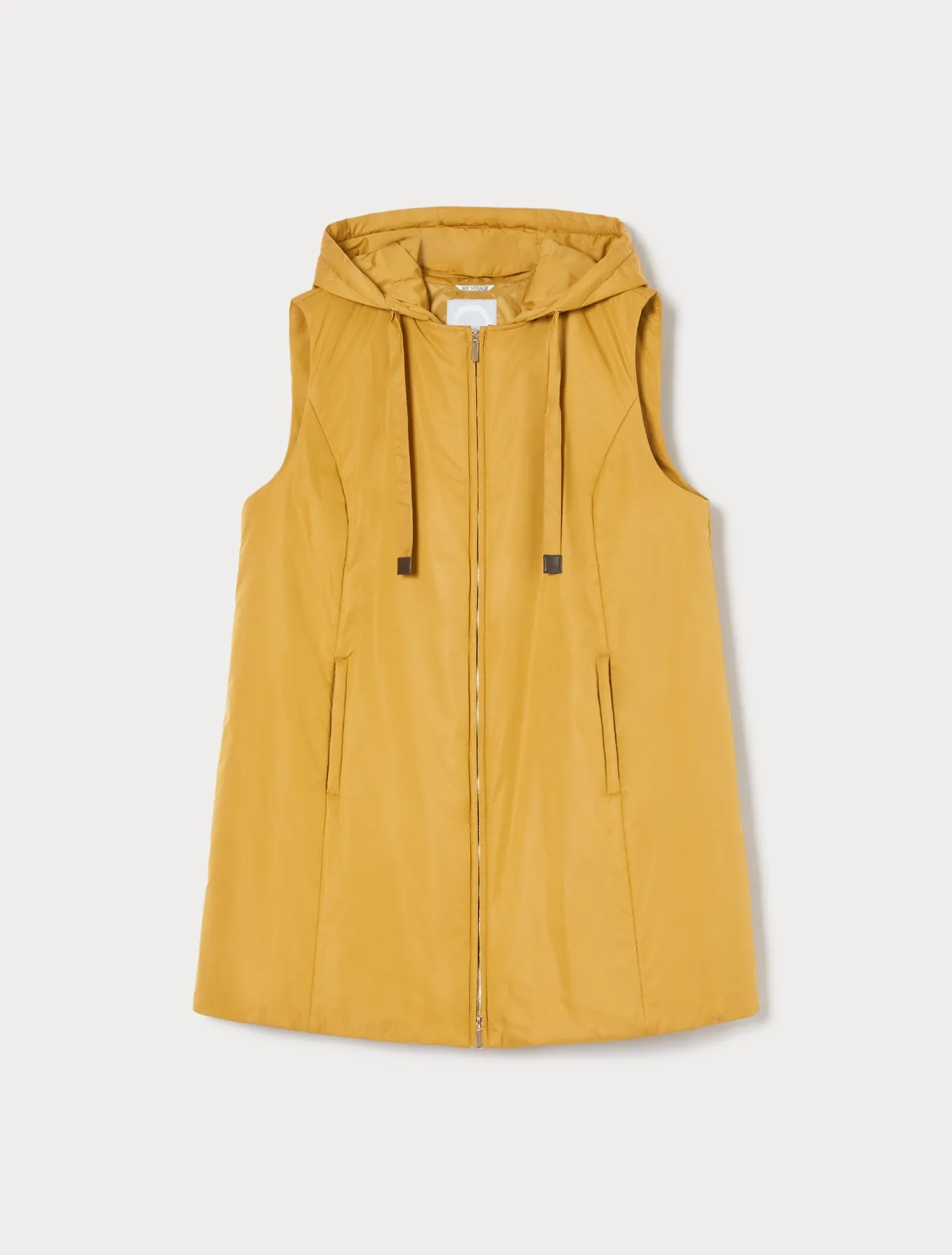 Hot Marina Rinaldi Water-repellent technical canvas gilet MUSTARD