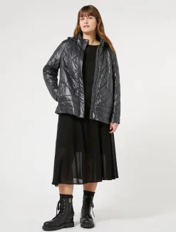 Discount Marina Rinaldi Water-repellent technical canvas jacket BLACK