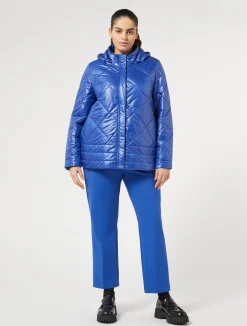 New Marina Rinaldi Water-repellent technical canvas jacket CHINABLUE