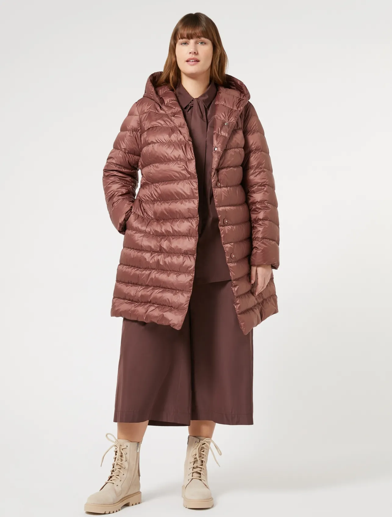 Clearance Marina Rinaldi Water-repellent technical canvas down jacket FARD
