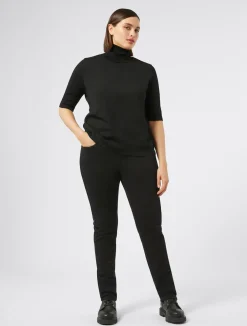 New Marina Rinaldi Wonder-fit compact denim jeans BLACK