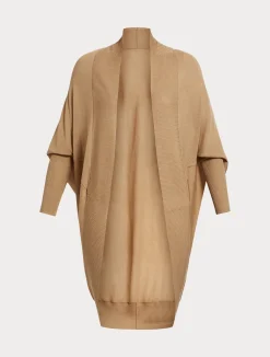 Online Marina Rinaldi Wool and cashmere cardigan CAMEL