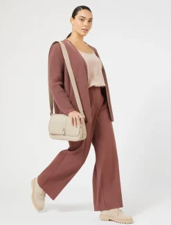 Hot Marina Rinaldi Wool and cashmere cardigan RUST