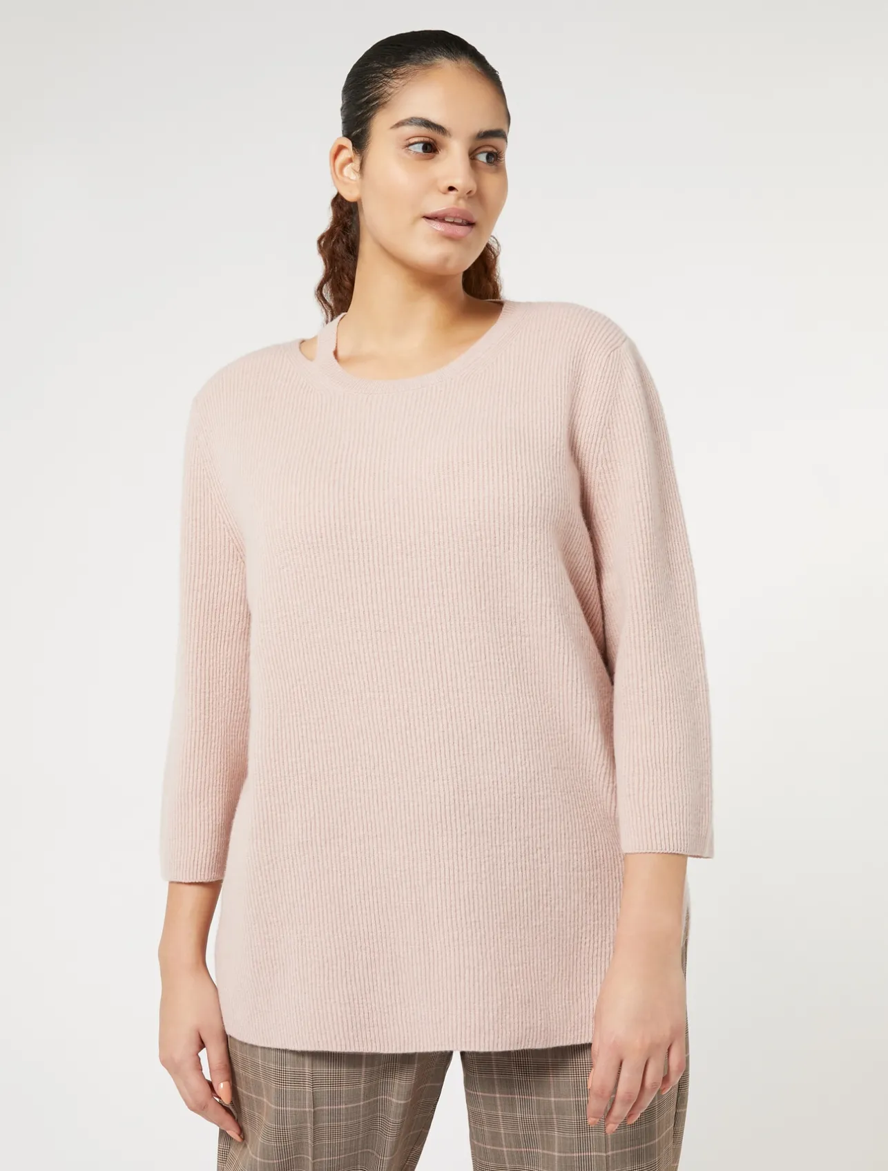 Outlet Marina Rinaldi Wool and cashmere sweater PINK