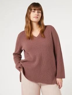 Clearance Marina Rinaldi Wool and cashmere sweater RUST