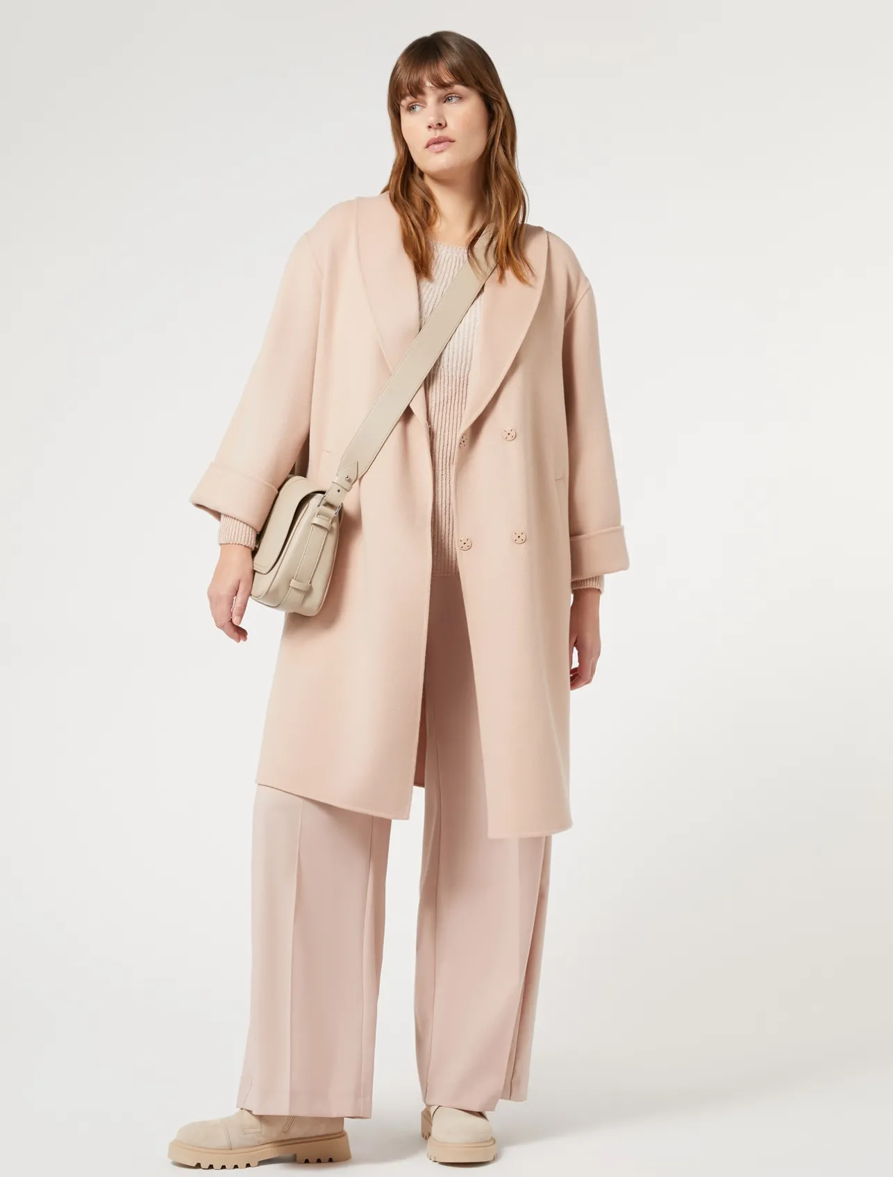 Clearance Marina Rinaldi Wool and cashmere-blend sweater PINK