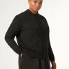 Online Marina Rinaldi Wool and lurex blend cardigan BLACK