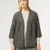 New Marina Rinaldi Wool and lurex cardigan DARKGREY