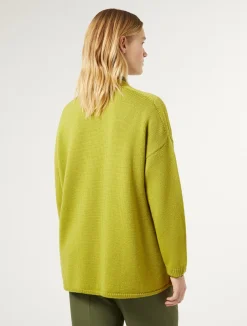 Clearance Marina Rinaldi Wool and lurex cardigan LIME