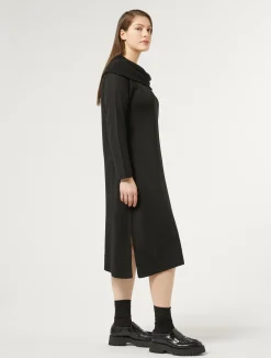 Fashion Marina Rinaldi Wool and lurex dress BLACK