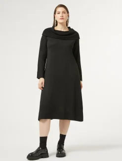 Fashion Marina Rinaldi Wool and lurex dress BLACK